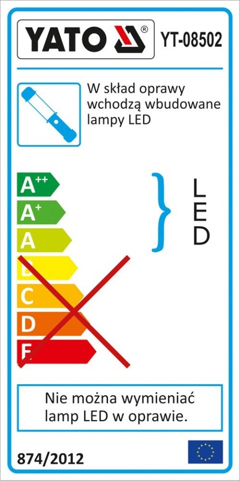 YATO LAMPA WARSZTATOWA 2IN1 LED YATO LAMPA WARSZTATOWA 2IN1 LED