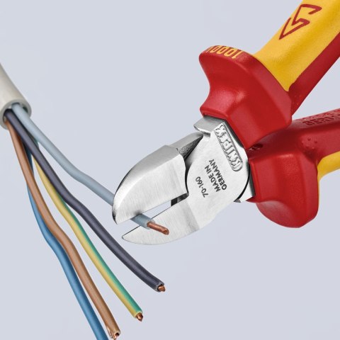 KNIPEX SZCZYPCE TNĄCE BOCZNE IZOLOWANE 160MM KNIPEX SZCZYPCE TNĄCE BOCZNE IZOLOWANE 160MM