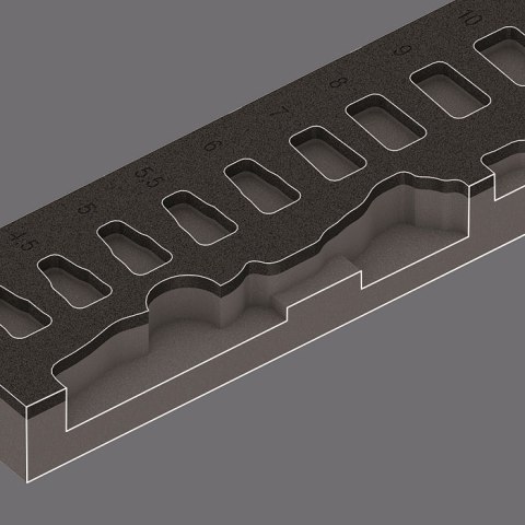 WERA WKŁADKA PIANKOWA ZYKLOP 1/4'' 8000 A, SET 1, 37CZ. WERA WKŁADKA PIANKOWA ZYKLOP 1/4'' 8000 A, SET 1, 37CZ.