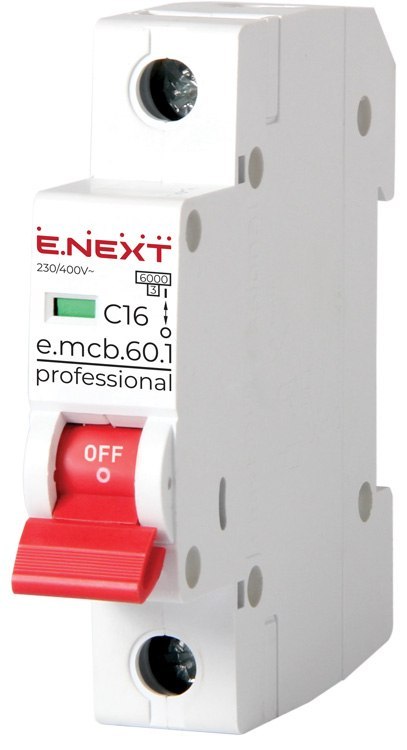 ENEXT WYŁĄCZNIK NADPRĄDOWY MCB.PRO60 1P C16A 6KA ENEXT WYŁĄCZNIK NADPRĄDOWY MCB.PRO60 1P C16A 6KA