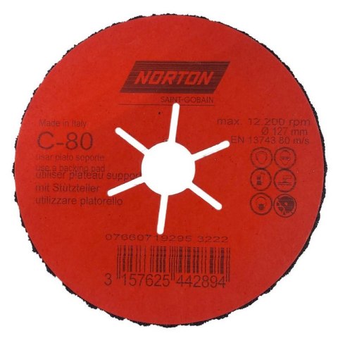 NORTON KRĄŻEK PÓŁELASTYCZNY NORTON CP FLEX 127MM P.80 NORTON KRĄŻEK PÓŁELASTYCZNY NORTON CP FLEX 127MM P.80