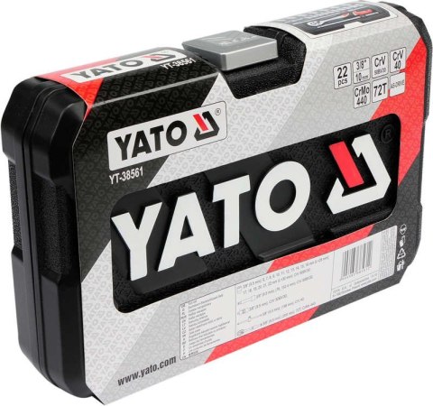 YATO ZESTAW NARZĘDZI 3/8 22CZ XS YATO ZESTAW NARZĘDZI 3/8 22CZ XS