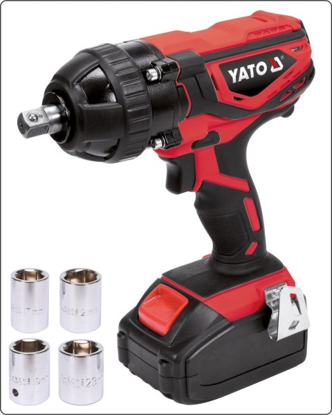 YATO KLUCZ UDAROWY 18V 1/2'' 300NM 2.0AH YATO KLUCZ UDAROWY 18V 1/2'' 300NM 2.0AH