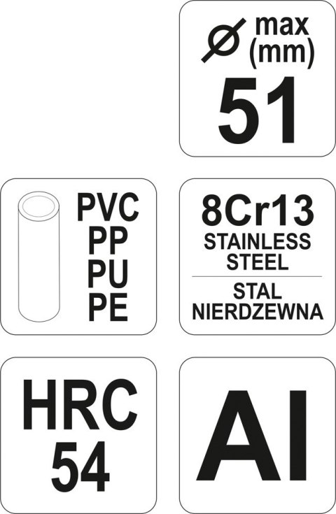 YATO OBCINAK DO RUR PCV FI MAX 51 MM YATO OBCINAK DO RUR PCV FI MAX 51 MM