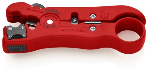 KNIPEX ŚCIĄGACZ IZOLACJI Z KABLI KONCENTRYCZNYCH I TELEINFORMATYCZN KNIPEX ŚCIĄGACZ IZOLACJI Z KABLI KONCENTRYCZNYCH I TELEINFORMATYCZN