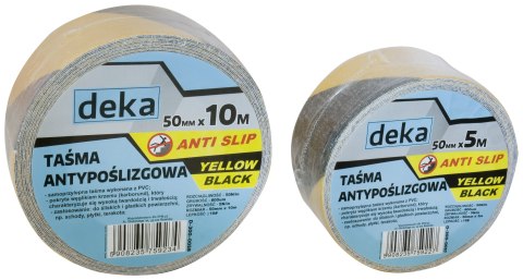 DEKA TAŚMA ANTYPOŚLIZGOWA ANTI SLIP YELLOW-B 50MM*5M CZARNA/ŻÓŁTA DEKA TAŚMA ANTYPOŚLIZGOWA ANTI SLIP YELLOW-B 50MM*5M CZARNA/ŻÓŁTA