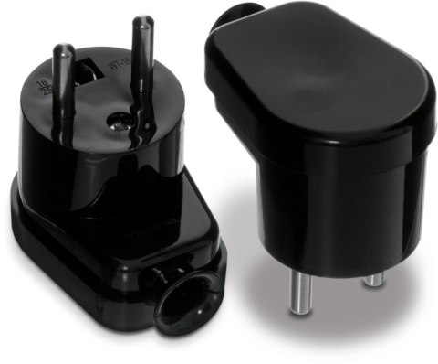 VOLTEO WTYCZKA KĄTOWA ROZBIERALNA, 2P+Z, 16A, 250V CZARNA VOLTEO WTYCZKA KĄTOWA ROZBIERALNA, 2P+Z, 16A, 250V CZARNA