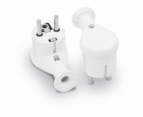 VOLTEO WTYCZKA KĄTOWA ROZBIERALNA UNI-SCHUKO, 2P+Z 16A, 250V BIAŁA VOLTEO WTYCZKA KĄTOWA ROZBIERALNA UNI-SCHUKO, 2P+Z 16A, 250V BIAŁA