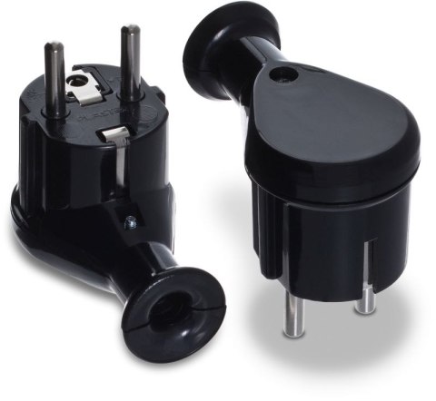 VOLTEO WTYCZKA KĄTOWA ROZBIERALNA UNI-SCHUKO, 2P+Z 16A 250V CZARNA VOLTEO WTYCZKA KĄTOWA ROZBIERALNA UNI-SCHUKO, 2P+Z 16A 250V CZARNA