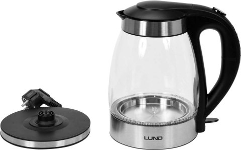 LUND CZAJNIK ELEKTRYCZNY SZKLANY LED 1.8L LUND CZAJNIK ELEKTRYCZNY SZKLANY LED 1.8L
