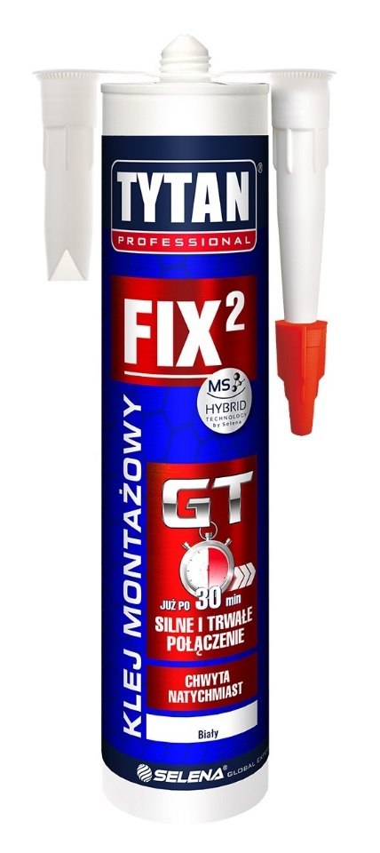 TYTAN KLEJ MONTAŻOWY FIX2 GT 290ML BIAŁY TYTAN KLEJ MONTAŻOWY FIX2 GT 290ML BIAŁY