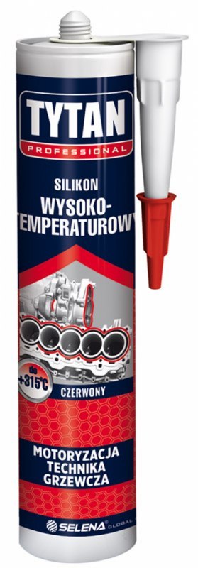 TYTAN SILIKON WYSOKOTEMPERATUROWY 280ML CZERWONY TYTAN SILIKON WYSOKOTEMPERATUROWY 280ML CZERWONY