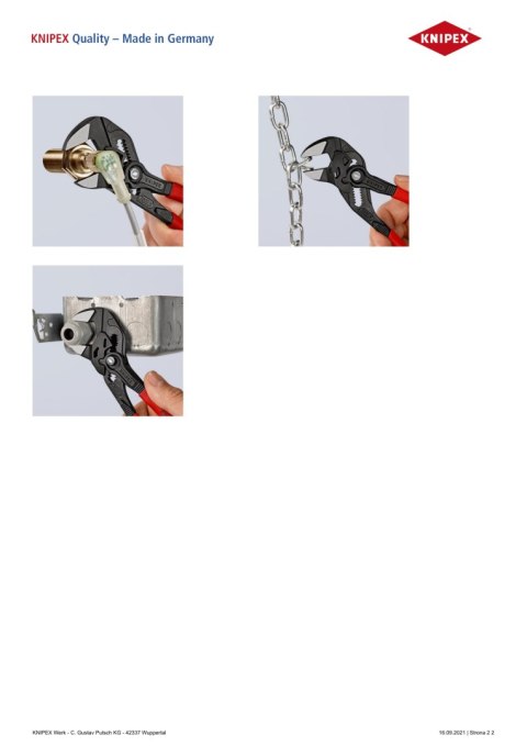 KNIPEX SZCZYPCE-KLUCZ OKSYDOWANE 180MM KNIPEX SZCZYPCE-KLUCZ OKSYDOWANE 180MM