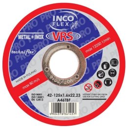TECHNIFLEX TARCZA WYPUKŁA T27 125*1.0*22 A60TBF-VRS