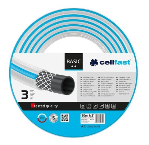 CELL-FAST WĄŻ OGRODOWY BASIC 1/2'' 30MB CELL-FAST WĄŻ OGRODOWY BASIC 1/2'' 30MB