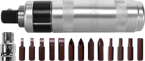 YATO WKRĘTAK UDAROWY Z MAGNETYCZNYMI KOŃCÓWKAMI 15SZT YATO WKRĘTAK UDAROWY Z MAGNETYCZNYMI KOŃCÓWKAMI 15SZT