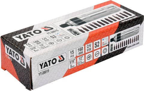 YATO WKRĘTAK UDAROWY Z MAGNETYCZNYMI KOŃCÓWKAMI 15SZT YATO WKRĘTAK UDAROWY Z MAGNETYCZNYMI KOŃCÓWKAMI 15SZT