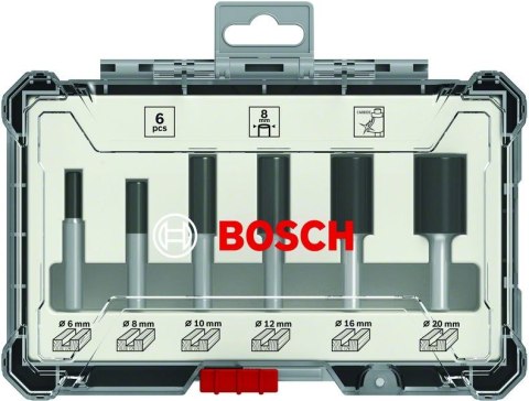 BOSCH ZESTAW FREZÓW 6 SZT. UCHWYT 8MM BOSCH ZESTAW FREZÓW 6 SZT. UCHWYT 8MM