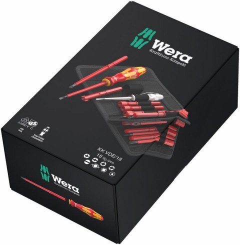WERA ZESTAW RĘKOJEŚĆ +16 TRZPIENI IZOLOWANYCH PŁ, PH, PZ, PZ/S,TX WERA ZESTAW RĘKOJEŚĆ +16 TRZPIENI IZOLOWANYCH PŁ, PH, PZ, PZ/S,TX