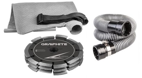 GRAPHITE BRUZDOWNICA 150MM 2400W, WALIZKA GRAPHITE BRUZDOWNICA 150MM 2400W, WALIZKA