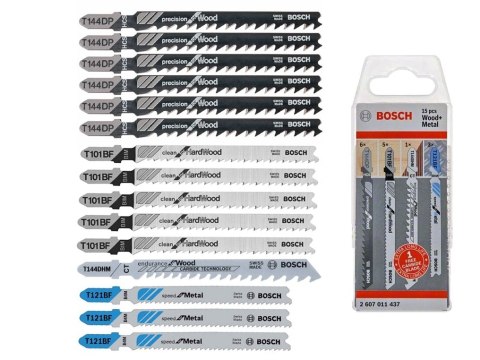 BOSCH KOMPLET BRZESZCZOTÓW T DO DREWNA I METALU 15 SZT. BOSCH KOMPLET BRZESZCZOTÓW T DO DREWNA I METALU 15 SZT.