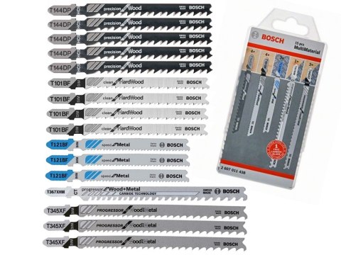 BOSCH KOMPLET BRZESZCZOTÓW T MULTIMATERIAL 15 SZT. BOSCH KOMPLET BRZESZCZOTÓW T MULTIMATERIAL 15 SZT.