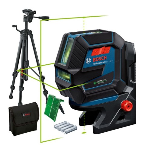 BOSCH LASER KRZYŻOWY GCL 2-50 G ZIELONY+BT 150+RM 10 BOSCH LASER KRZYŻOWY GCL 2-50 G ZIELONY+BT 150+RM 10