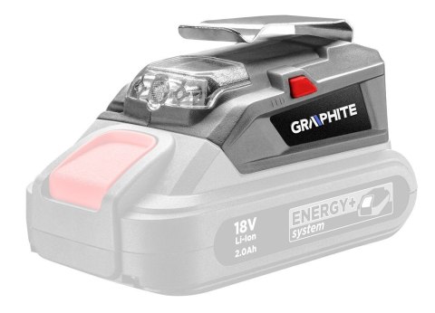 GRAPHITE LATARKA AKUMULATOROWA 18V LI-LION Z WYJŚCIEM USB GRAPHITE LATARKA AKUMULATOROWA 18V LI-LION Z WYJŚCIEM USB