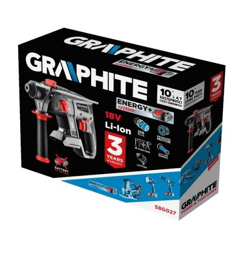 GRAPHITE MŁOTOWIERTARKA 18V BEZSZCZ. BEZ AKUMULAT. GRAPHITE MŁOTOWIERTARKA 18V BEZSZCZ. BEZ AKUMULAT.