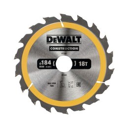 DEWALT PIŁA TARCZOWA DO DREWNA 184/30MM, 18 ZĘBÓW