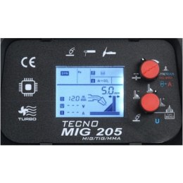 IDEAL PÓŁAUTOMAT SPAWALNICZY TECNOMIG 205 LCD MIG/TIG/MMA SYNERGIC