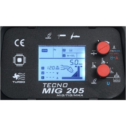 IDEAL PÓŁAUTOMAT SPAWALNICZY TECNOMIG 205 LCD MIG/TIG/MMA SYNERGIC IDEAL PÓŁAUTOMAT SPAWALNICZY TECNOMIG 205 LCD MIG/TIG/MMA SYNERGIC