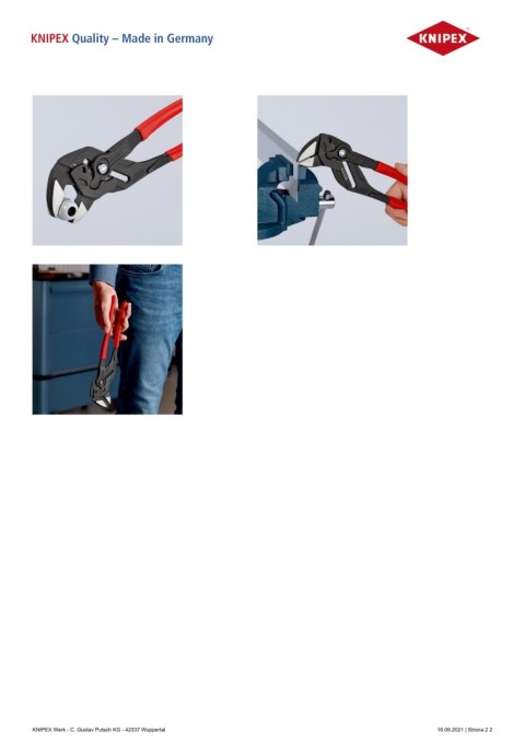 KNIPEX SZCZYPCE-KLUCZ OKSYDOWANE 300MM KNIPEX SZCZYPCE-KLUCZ OKSYDOWANE 300MM