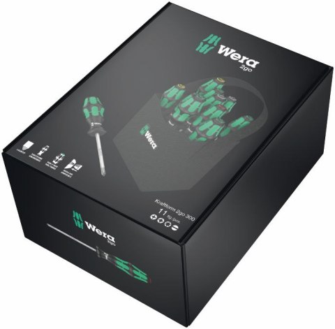 WERA ZESTAW WKRĘTAKÓW KRAFTFORM 2GO 300, 11 CZĘŚĆI WERA ZESTAW WKRĘTAKÓW KRAFTFORM 2GO 300, 11 CZĘŚĆI