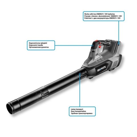 GRAPHITE AKUMULATOROWA DMUCHAWA DO LIŚCI 36V ENERGY+ GRAPHITE AKUMULATOROWA DMUCHAWA DO LIŚCI 36V ENERGY+