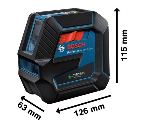 BOSCH LASER KRZYŻOWY GCL 2-50 G ZIELONY BOSCH LASER KRZYŻOWY GCL 2-50 G ZIELONY
