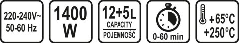 LUND KOMBIWAR HALOGENOWY 17L, BIAŁY LUND KOMBIWAR HALOGENOWY 17L, BIAŁY
