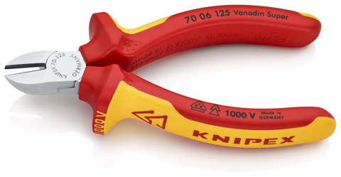 KNIPEX SZCZYPCE TNĄCE BOCZNE IZOLOWANE 125MM KNIPEX SZCZYPCE TNĄCE BOCZNE IZOLOWANE 125MM