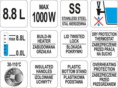 YATO WARNIK DO WODY 8.8L. YATO WARNIK DO WODY 8.8L.
