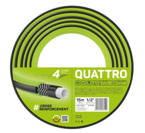 CELL-FAST WĄŻ OGRODOWY QUATTRO 1/2'' 15M