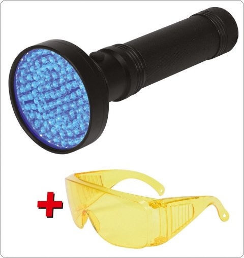 YATO ZESTAW LATARKA UV 100 LED I OKULARY YATO ZESTAW LATARKA UV 100 LED I OKULARY