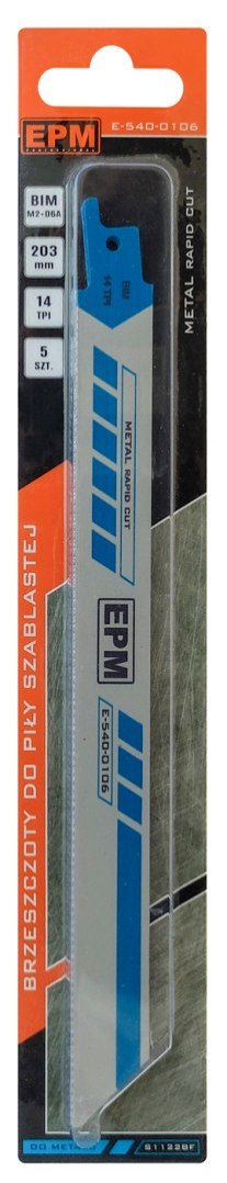 EPM BRZESZCZOT DO PIŁY SZABLASTEJ 225MM 14TPI METAL S1122B 5 SZT EPM BRZESZCZOT DO PIŁY SZABLASTEJ 225MM 14TPI METAL S1122B 5 SZT