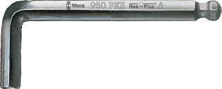 WERA KLUCZ IMBUSOWY HEX-PLUS KRÓTKI Z KULKĄ 4MM WERA KLUCZ IMBUSOWY HEX-PLUS KRÓTKI Z KULKĄ 4MM