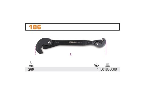 BETA KLUCZ SAMONASTAWNY SAMOZACISKOWY DWUSTRONNY 8-32MM BETA KLUCZ SAMONASTAWNY SAMOZACISKOWY DWUSTRONNY 8-32MM
