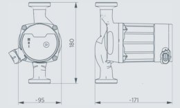 INVENA POMPA OBIEGOWA ELEKTRONICZNA DO C.O. 25/60 6/4''