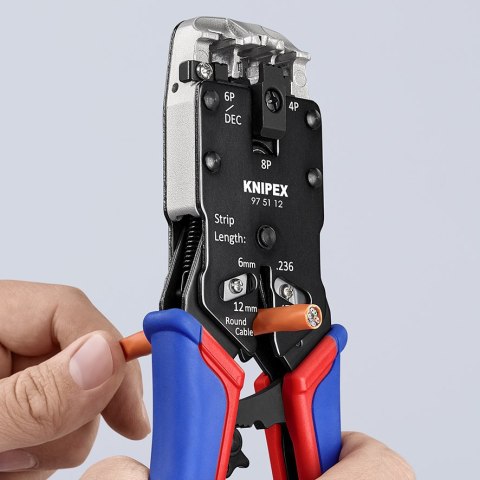 KNIPEX SZCZYPCE ZAGNIATAJĄCE DŹWIGNIOWE DO WTYKÓW RJ 10/11/12/45 KNIPEX SZCZYPCE ZAGNIATAJĄCE DŹWIGNIOWE DO WTYKÓW RJ 10/11/12/45