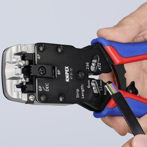 KNIPEX SZCZYPCE ZAGNIATAJĄCE DŹWIGNIOWE DO WTYKÓW RJ 10/11/12/45 KNIPEX SZCZYPCE ZAGNIATAJĄCE DŹWIGNIOWE DO WTYKÓW RJ 10/11/12/45