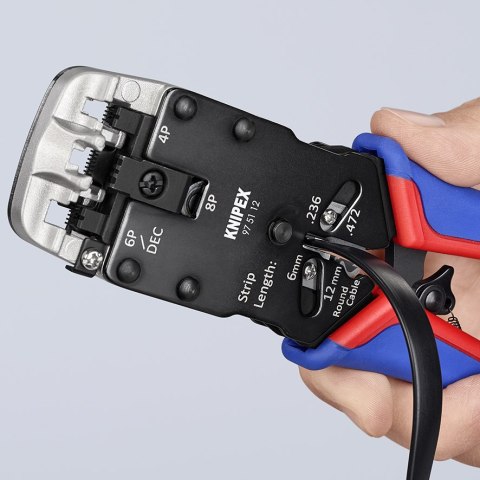 KNIPEX SZCZYPCE ZAGNIATAJĄCE DŹWIGNIOWE DO WTYKÓW RJ 10/11/12/45 KNIPEX SZCZYPCE ZAGNIATAJĄCE DŹWIGNIOWE DO WTYKÓW RJ 10/11/12/45