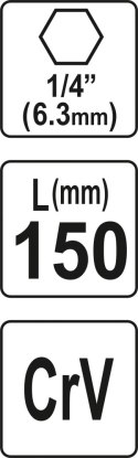 YATO UCHWYT DO BITÓW 1/4*150MM SZYBKOMOCUJĄCY