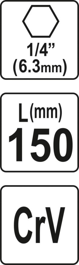 YATO UCHWYT DO BITÓW 1/4*150MM SZYBKOMOCUJĄCY